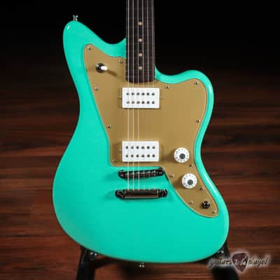 Fano JM6 Oltre Humbucker-Mount TV Jones PowerTron Guitar w/ Bag – Seafoam Green image 2