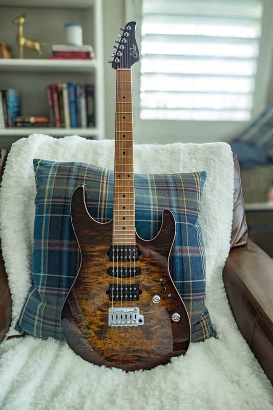 Suhr Modern Plus HSH with Roasted Maple Fretboard - Bengal Burst image 1