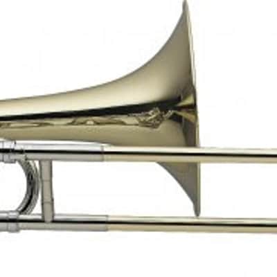 Levante Bb Superbone 3 Pistons And Trombone Slide W Case Gold Lacquer Lv-tb4955 2 Year Warranty 2 Year Warranty image 2