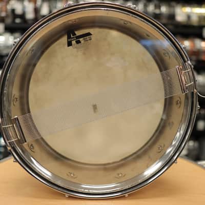 Vintage 1970s Premier Hi-Fi  5x14" Brushed Chrome over Aluminum Snare Drum (Made in England) image 3