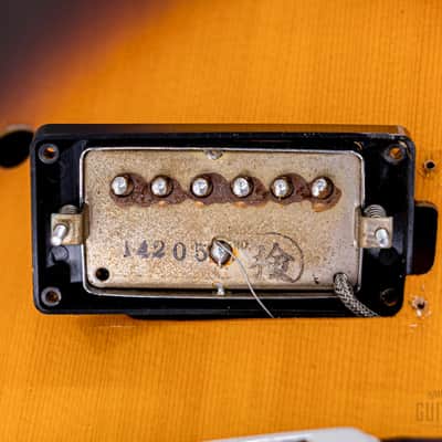 1974 Greco S-55 Vintage Hollowbody Guitar ES-175-Spec Sunburst w/ Embossed Pickups & Case, Japan Fujigen image 16