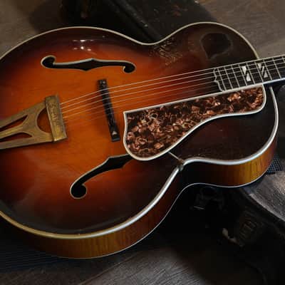 1936 Gibson Super 400 Hollow-Body Archtop Electric Guitar Sunburst + OHSC image 2