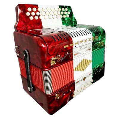 Rossetti 3112-FBE-RWG Key of FBE 3 Row, 31 Treble, 12 Bass Diatonic Button Accordion w/Hard Case & Shoulder Straps image 3