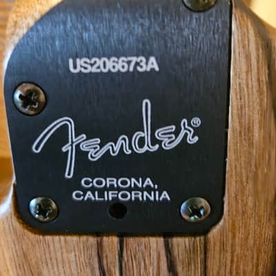 Fender Limited Edition Acoustasonic Electric Guitar Natural Ziricote 2020 - Natural Ziricote Wood image 9