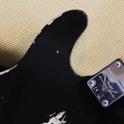 2018 Fender Custom Shop Double Esquire Limited Edition Electric Guitar Relic Silver Sparkle + COA OHSC image 15