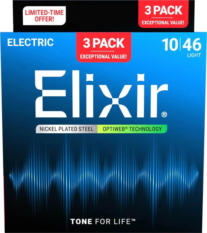 Elixir Opti Electric Lite 3-Pk image 1