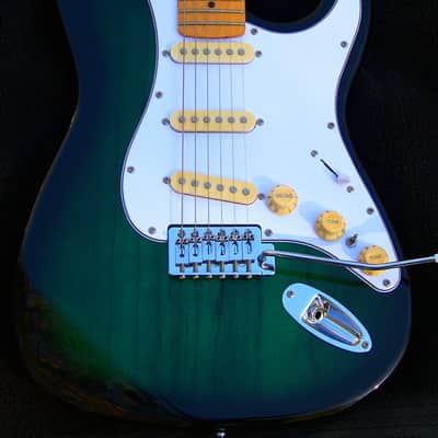 XX-Light 5.7 lb. Greenburst Swamp Ash Strat 2024+ Working Bridge Tone+7 Sound Switching+Treble Bleed+SRV Pickups +Rosewood/Maple Neck+Leveled+Crowned, Thin Neck, Polished Frets+Full Setup! image 6
