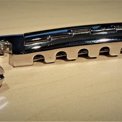 Gibson lightning compensate wraparound tailpiece bridge - Chrome image 1