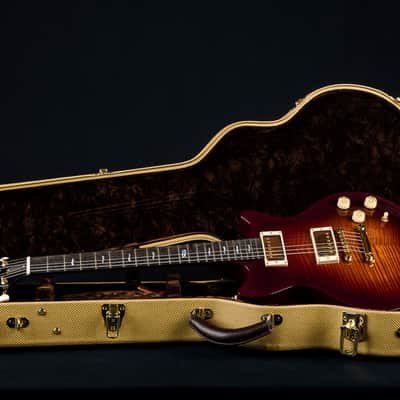 Huss & Dalton Meridian DC Custom Lipstick Red Flamed Maple and Mahogany Double Cutaway NEW image 25