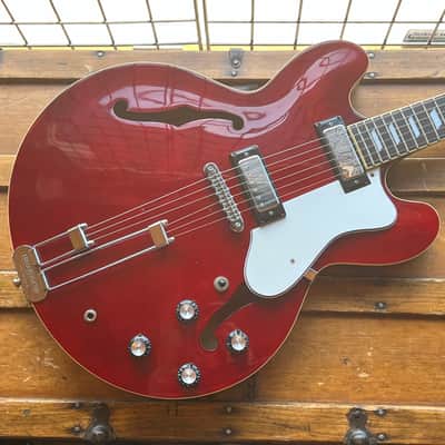 (18279) Epiphone Riviera Mini Ch Semi-Hollow Electric Guitar - 2004 - Cherry image 24