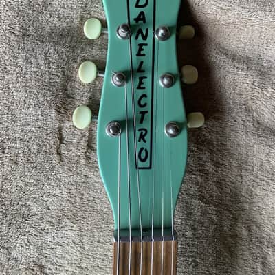 Danelectro Guitar ’56-U2 Reissue 1999 - Aqua Blue image 4
