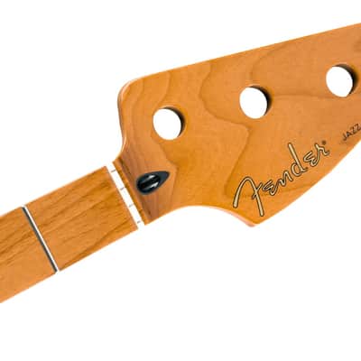 Fender Roasted Maple Jazz Bass Neck, 20 Medium Jumbo Frets, 9.5", Maple, C Shape