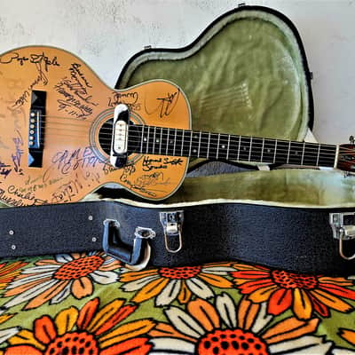 Robert Johnson Tribute Guitar - Delta Blues Parlor Guitar Autographed by BB King, Robert Cray, Buddy Guy, Jeff Healey image 1