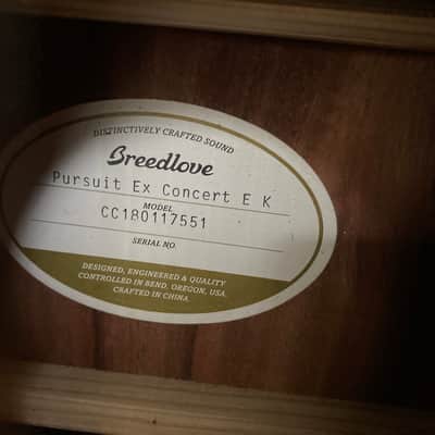 Breedlove Pursuit Exotic Concert E K Electro Acoustic Guitar + Gig Bag LR Baggs image 3