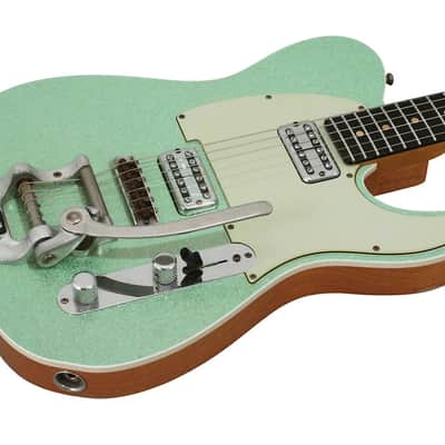 Fender Custom Shop Double TV Jones Telecaster Bigsby Sea Foam Green Metallic image 1