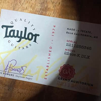 NEW! Taylor 224ce-K DLX Grand Auditorium Acoustic-Electric Guitar - Tobacco - 4.8lbs - Authorized Dealer - G06222 image 3