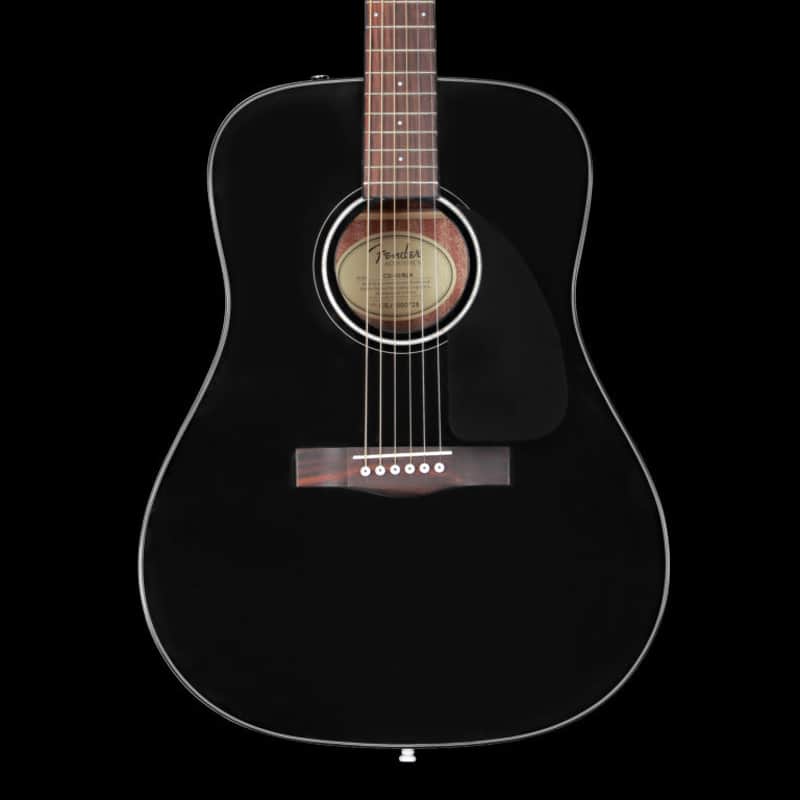 Fender CD-60 Dreadnought V3 Walnut Fingerboard Black With Case image 1
