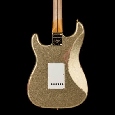 Fender Custom Shop Limited Edition 1957 Stratocaster Relic/Closet Classic Hardware - Gold Sparkle #81652 image 4