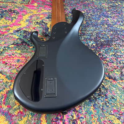 Maruszczyk Frog 6a Fretless custom - Black red veins image 8