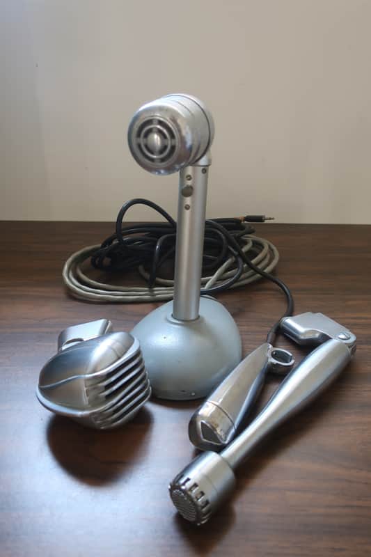 Lot 4 Vintage Mics Microphone Shure Turner Electro-Voice Realstic Bullet Harp image 1