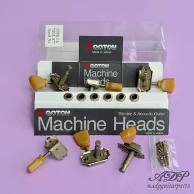 Relic Nickel aged Vintage 3+3 SD90SL Gotoh keystone buttons for Gibson LP SG image 5