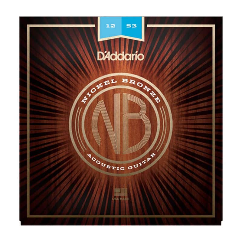 D'Addario NB1253 Nickel Bronze Acoustic Guitar Strings - Light - 12-53 image 1