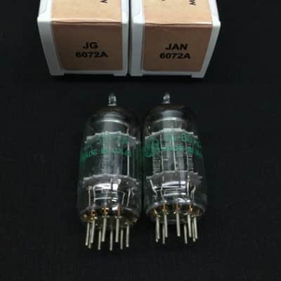 MATCHED PAIR GE JG 6072 (12AY7) Black Plate TESTED  Vacuum Tubes J.9084 image 1