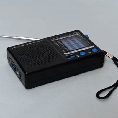 Unbranded Portable AM/FM 9-Band Radio 1990s - Black image 3
