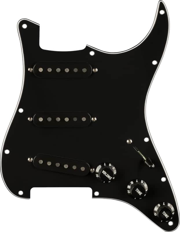 FENDER Pre-Wired Pure Vintage '59 Loaded Strat w/RWRP Middle, Black, 11-Hole image 1