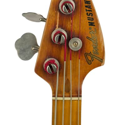 1976 Fender Mustang Bass Naturally Aged Olympic White #635274 image 5