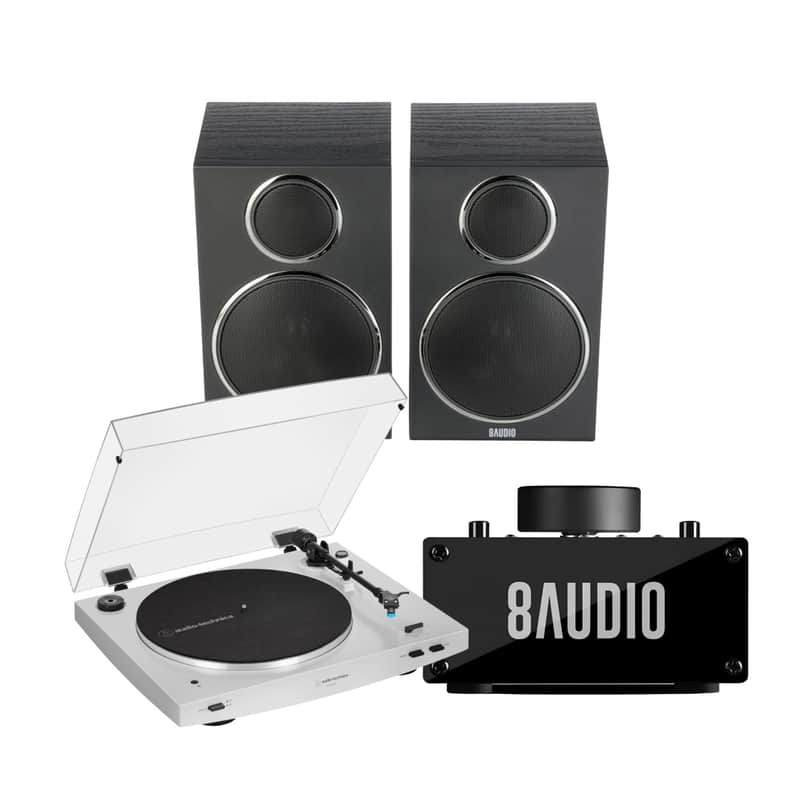 Audio Technica AT-LP3XBT Automatic Wireless Belt-Drive Turntable (White) Bundle