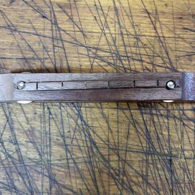 1963 Vintage Kay Harmony Silvertone Thinline Archtop Wood Adjustable Compensated Guitar Bridge Luthier Parts image 2