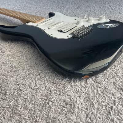 Fender Standard Stratocaster 2007 MIM HSS Black Maple Fretboard Strat Guitar image 3