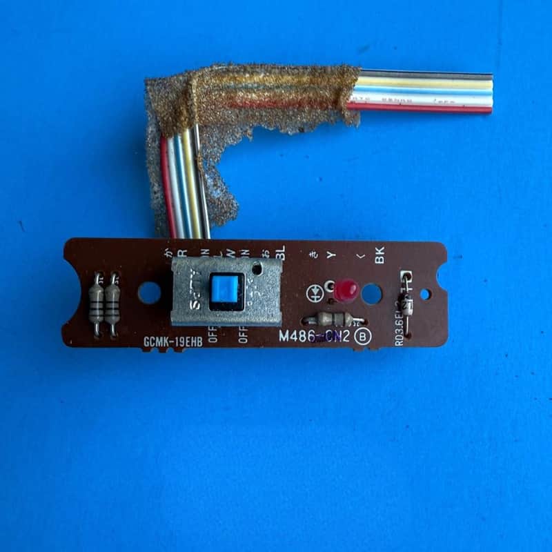 CASIO MT-100 Vintage Keyboard Part: Power ON/OFF Switch PCB [M486-CN2B] image 1