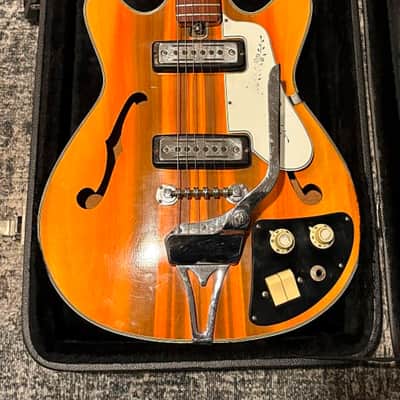 1960’s Teisco EP-8T WILDWOOD Hollowbody Electric Guitar MIJ Japan Rare Finish Surf’s Up Psychedelic image 21