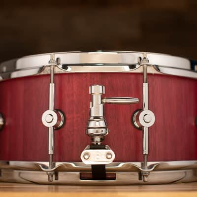 HENDRIX 14 X 6 ARCHETYPE STAVE SERIES PURPLE HEART SNARE DRUM, NATURAL SATIN image 3