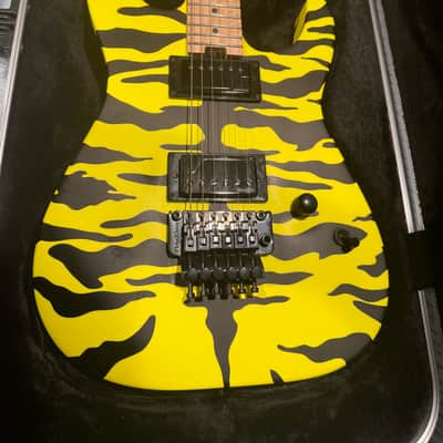 Charvel Satchel signature yellow bengal tiger pro-mod - Neon yellow bengal tiger image 1