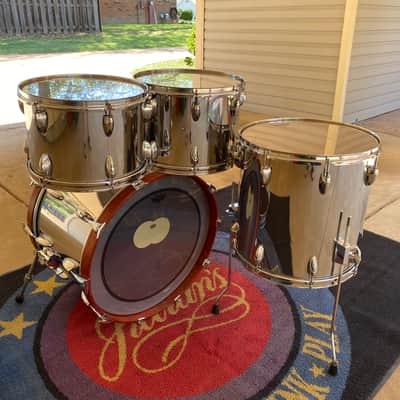 Yamaha Vintage 9000DA 4pc Chrome Over Wood Drum Set image 3