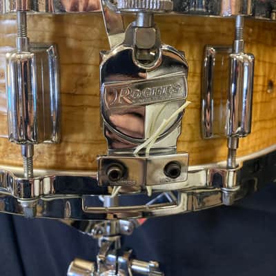 Rogers - 1970s Paul “Jamo” Jamieson's 5x14" Wood Dyna-Sonic Snare Drum - Natural Refinish image 8