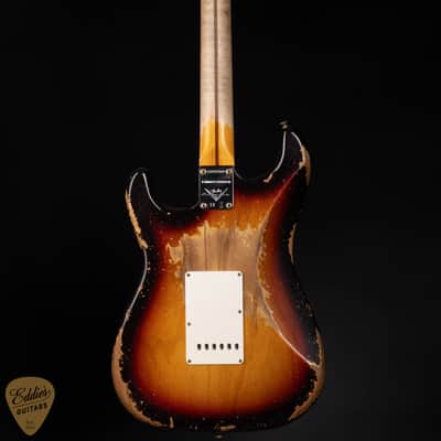 2024 - Fender Custom Shop Limited Edition Red Hot Stratocaster Super Heavy Relic - Faded Aged Chocolate 3-Tone Sunburst image 5