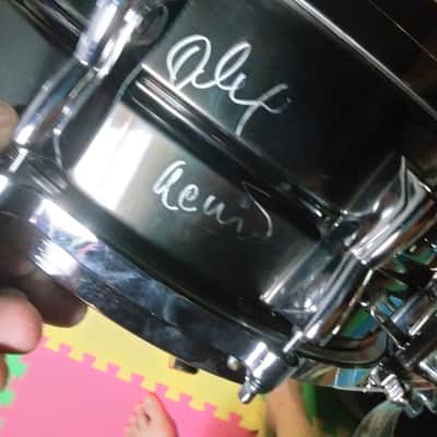 Yamaha SD465AMK Manu Katche Signature Snare Drum with SKB case - Black Nickel image 9