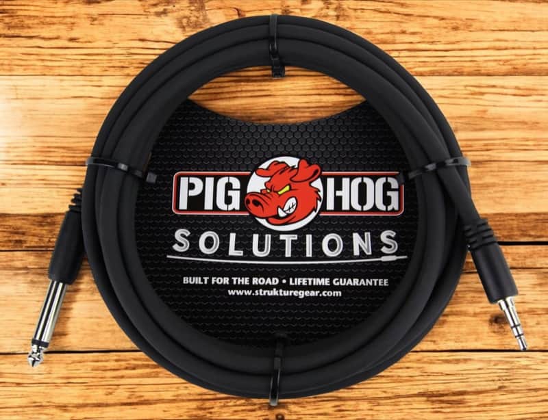 Pig Hog PX-35T4M 3.5mm TRS to 1/4" Mono Cable - 10' image 1