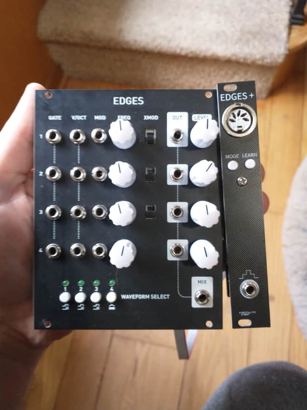 Mutable Instruments Edges & MIDI Expander - Black Faceplate - DIY Assembled image 1