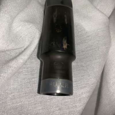 Ponzol Eb Alto saxophone mouthpiece Super 1990’s +/- Black Hard rubber image 6