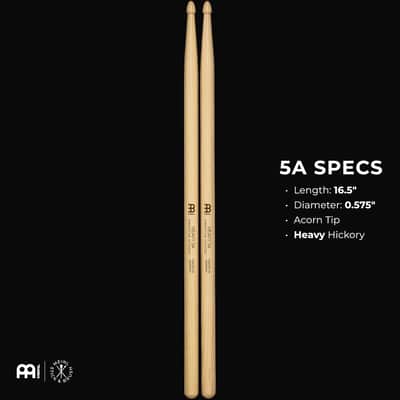 Meinl Stick & Brush Heavy 5A Drumsticks – American Hickory – Made in Germany – Brand New image 3