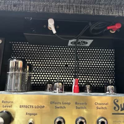 Supro 1699RH Statesman 2-Channel 50-Watt Tube Guitar Head Black Rhino image 15