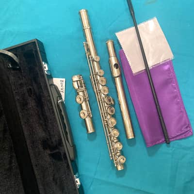 Bundy-Nickel Plated Student Flute-Overhauled-Made in USA c.1970-with New Case! image 1