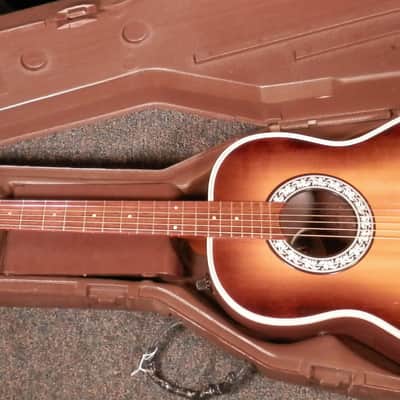 Ovation Sunburst Ultra Series Model 1511 Deep Bowl acoustic electric guitar with case used image 2