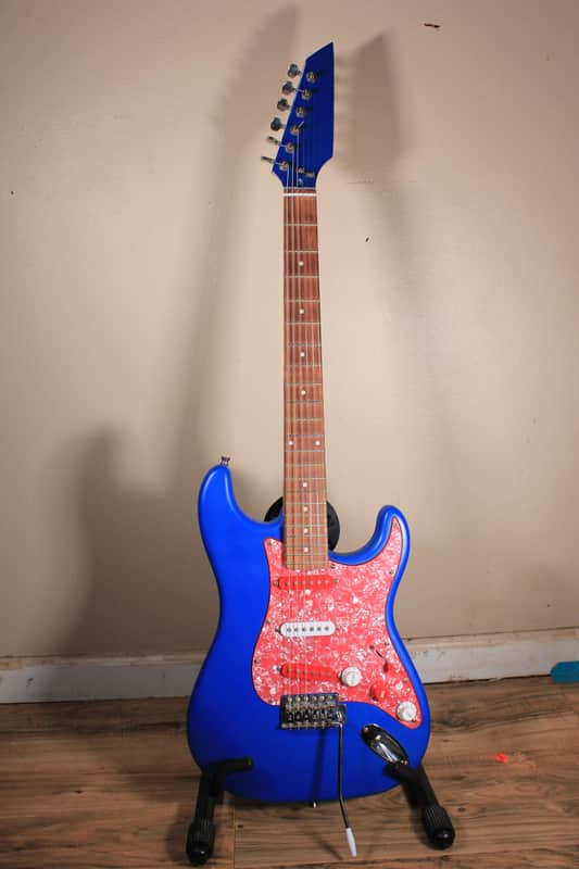 Custom Blue and Pink Guitar Stratocaster-Like image 1
