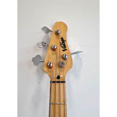 Vintage V96 Stingray Bass Guitar - Black – Bass Guitar - Very Good image 3